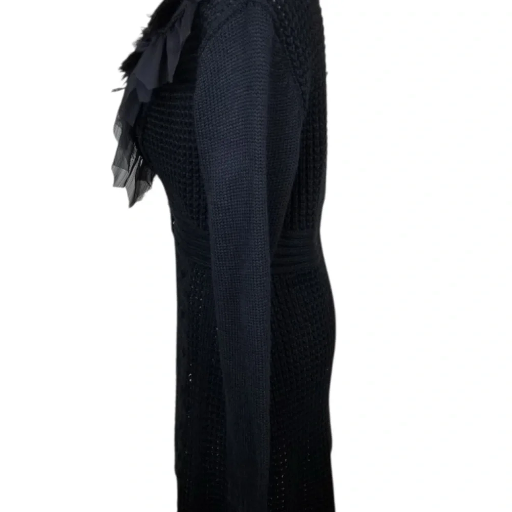 Cache Black Ruffled Cardigan - Picture 4 of 16